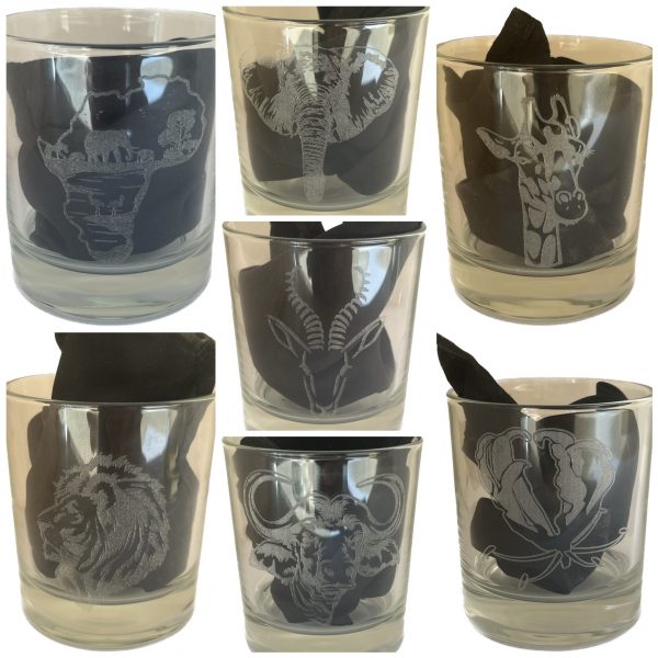 African Engraved candle jars